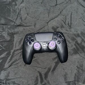 Black and Purple Gaming Controller